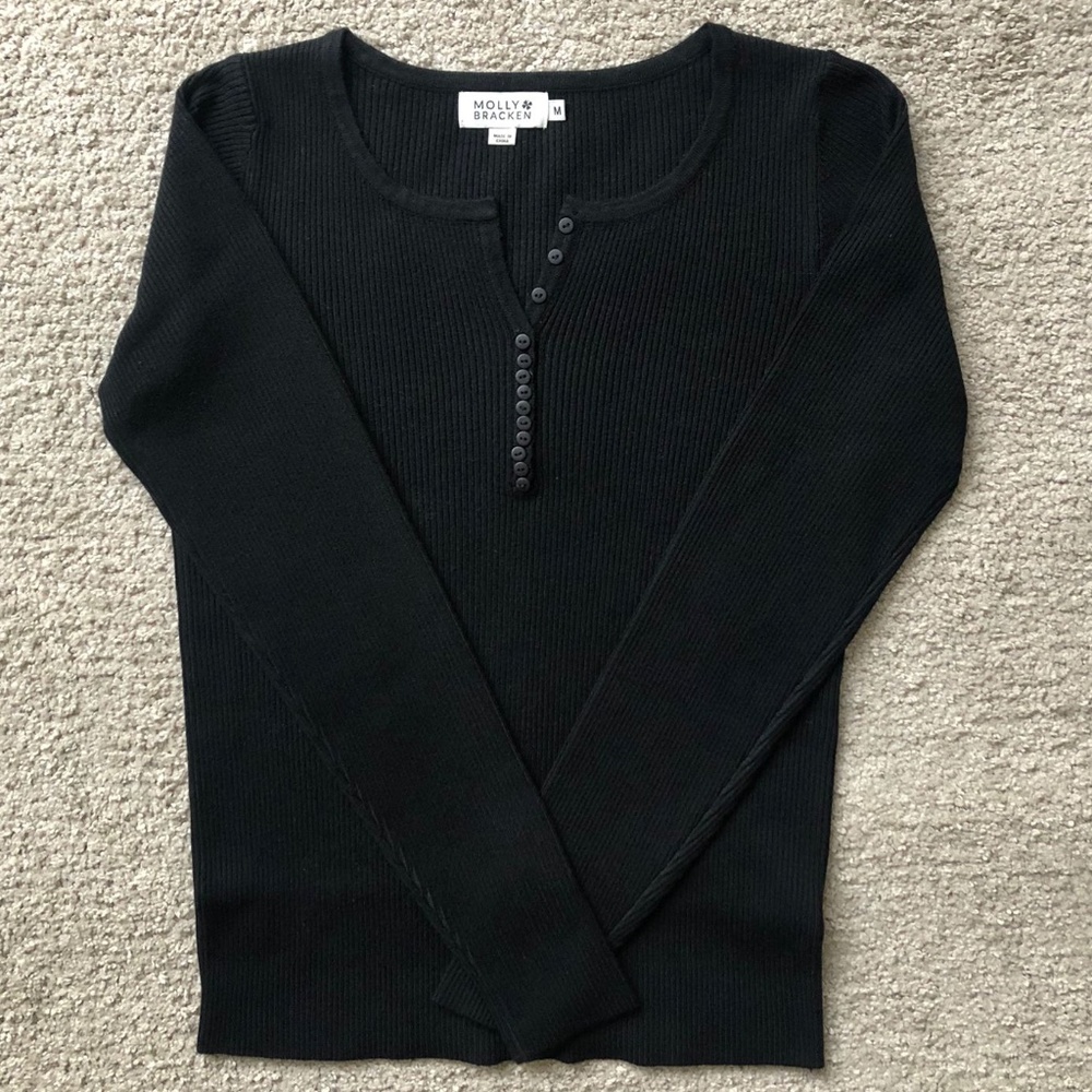 Molly Bracken Rib-Knit Top.